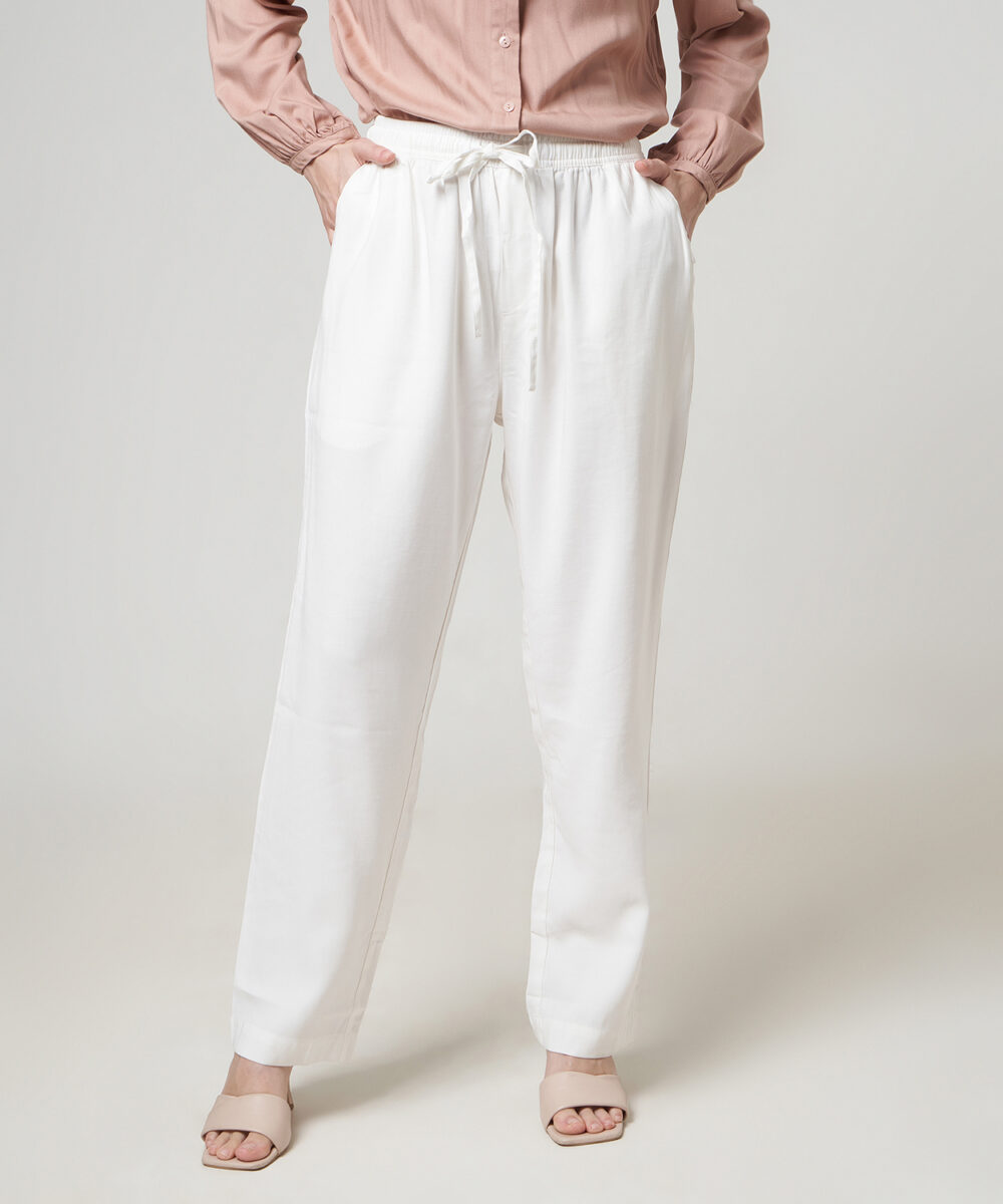 Dhoby Ghout Celana Panjang Wanita Avani Unisex Santai  Polyno Silk Polos - Mauri